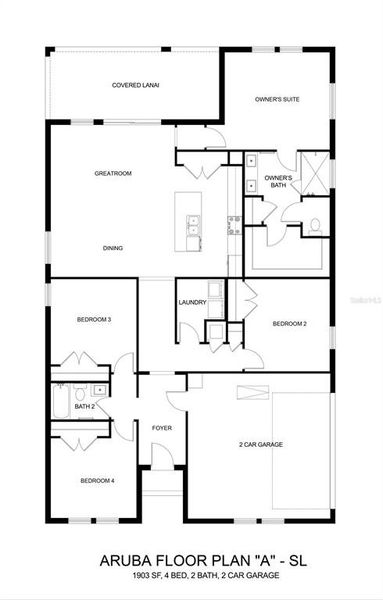 2D floor plan layout of this home in , Ocala, FL (Image 2).