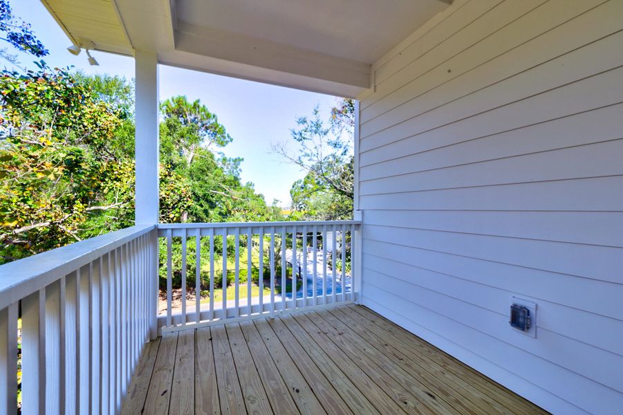 Exterior details and patio area of a home in , Charleston (Image 26).
