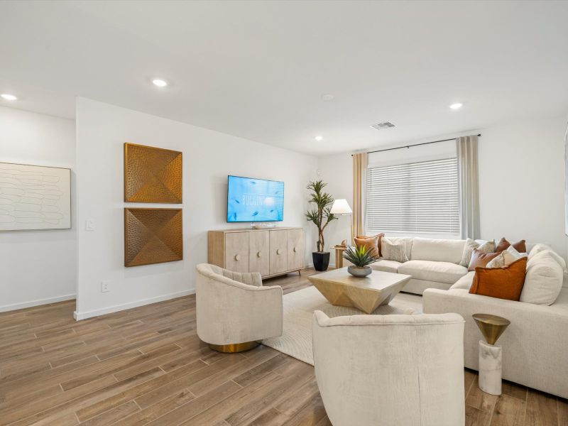 Furnished interior view inside a new home in Meritage Homes by Teravalis - Reserve Series, Buckeye (Image 7).