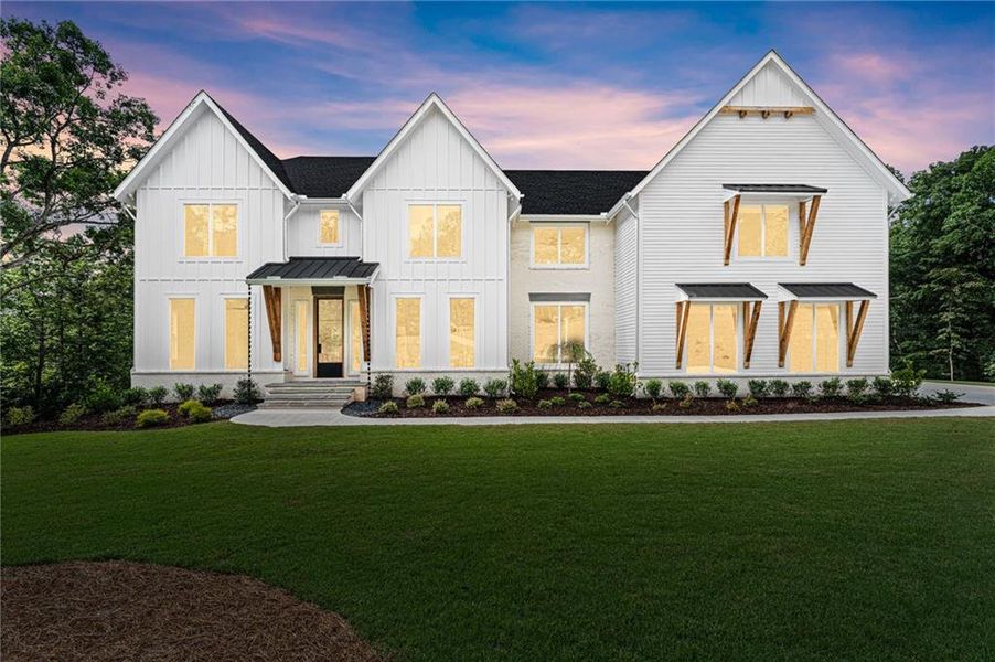 Front exterior of a new home in , Dawsonville, GA, highlighting curb appeal (Image 28).