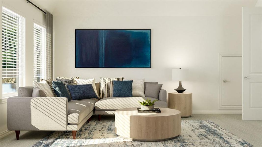 Living room featuring hardwood / wood-style floors