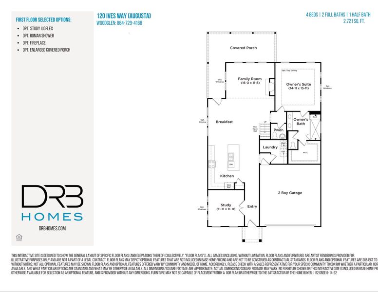 2D floor plan layout of this home in Woodglen, Piedmont, SC (Image 4).