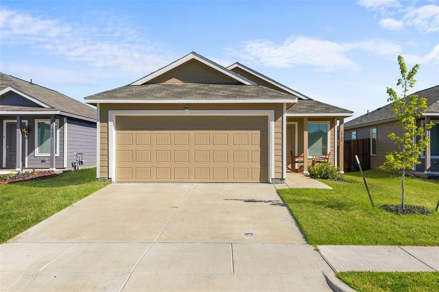 Front exterior of a new home in Eastland, Crandall, TX, highlighting curb appeal (Image 21). Front exterior of a new home in Eastland, Crandall, TX, highlighting curb appeal (Image 21).