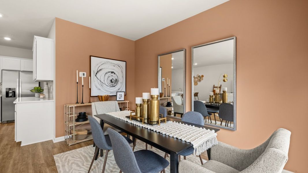 Representative furnished interior of a home built from the Stratford by D.R. Horton in Echo Glen, Stockbridge (Image 11).