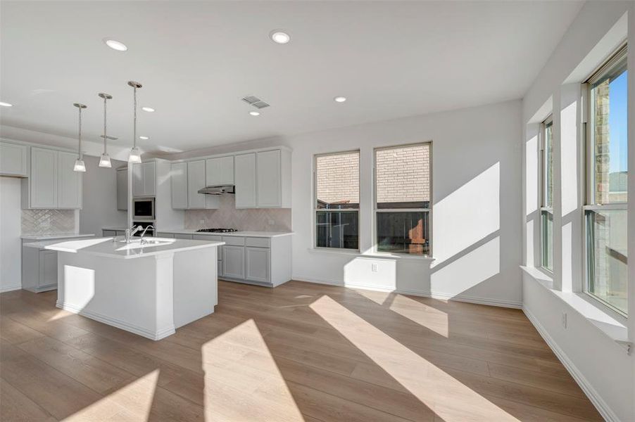 Furnished interior view inside a new home in Lily Creek at Sutton Fields, Aubrey (Image 13). Furnished interior view inside a new home in Lily Creek at Sutton Fields, Aubrey (Image 13).