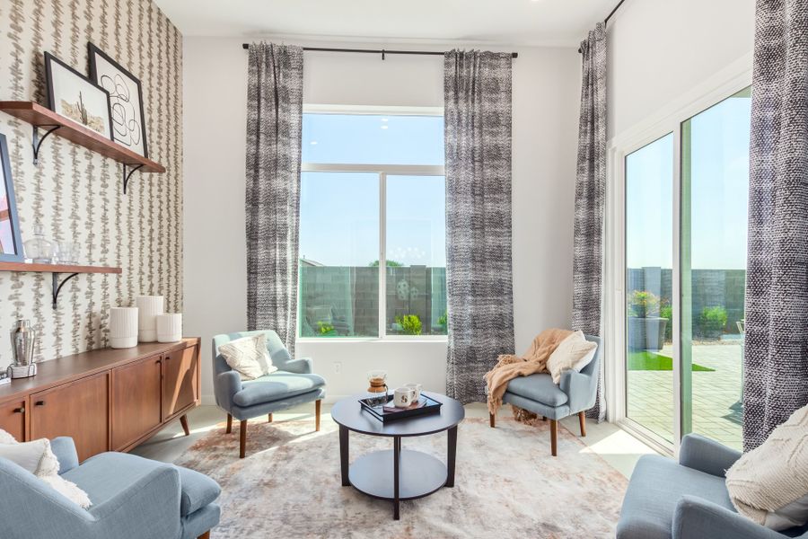 Representative furnished interior of a home built from the The Retreat - Oasis by Scott Communities in The Retreat at Rancho Cabrillo, Peoria (Image 11). Representative furnished interior of a home built from the The Retreat - Oasis by Scott Communities in The Retreat at Rancho Cabrillo, Peoria (Image 11).