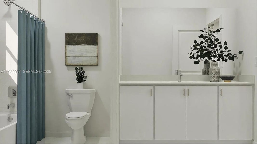 Furnished interior view inside a new home in Coral Landings, Miami (Image 4).