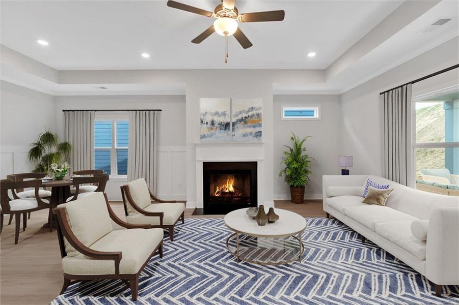Furnished interior view inside a new home in Heritage Pointe at The Georgian, Villa Rica (Image 14).