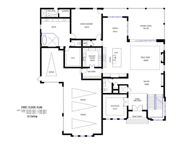 2D floor plan layout of this home in , Marietta, GA (Image 6).