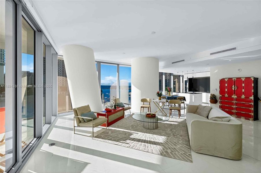 Furnished interior view inside a new home in , Miami (Image 14). Furnished interior view inside a new home in , Miami (Image 14).