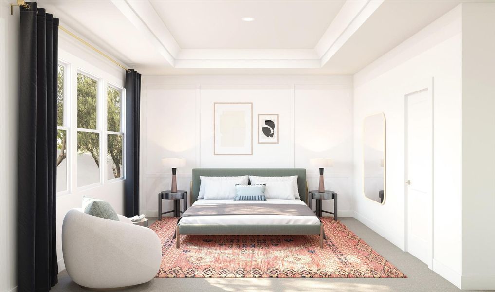 Spacious primary suite (*Artist rendering used for illustration purposes only.)