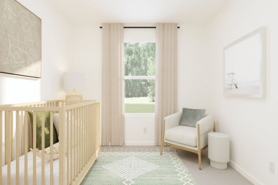 A room with a chair and a window. A room with a chair and a window.