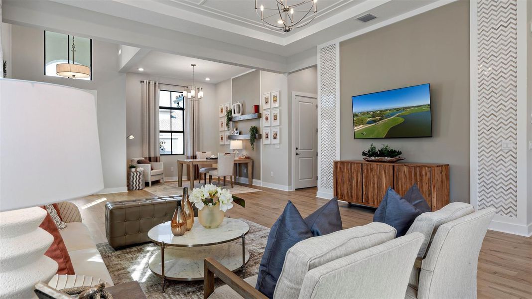 Furnished interior view inside a new home in Cresswind Palm Beach at Westlake, Westlake (Image 13).