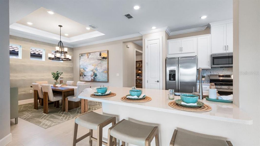 Furnished interior view inside a new home in Esplanade at Wiregrass Ranch, Wesley Chapel (Image 6).