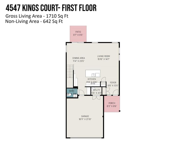 2D floor plan layout of this home in , Hickory, NC (Image 3).