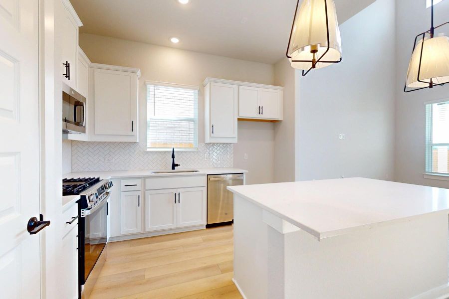 Furnished interior view inside a new home in Estancia West, Manchaca (Image 12). Furnished interior view inside a new home in Estancia West, Manchaca (Image 12).
