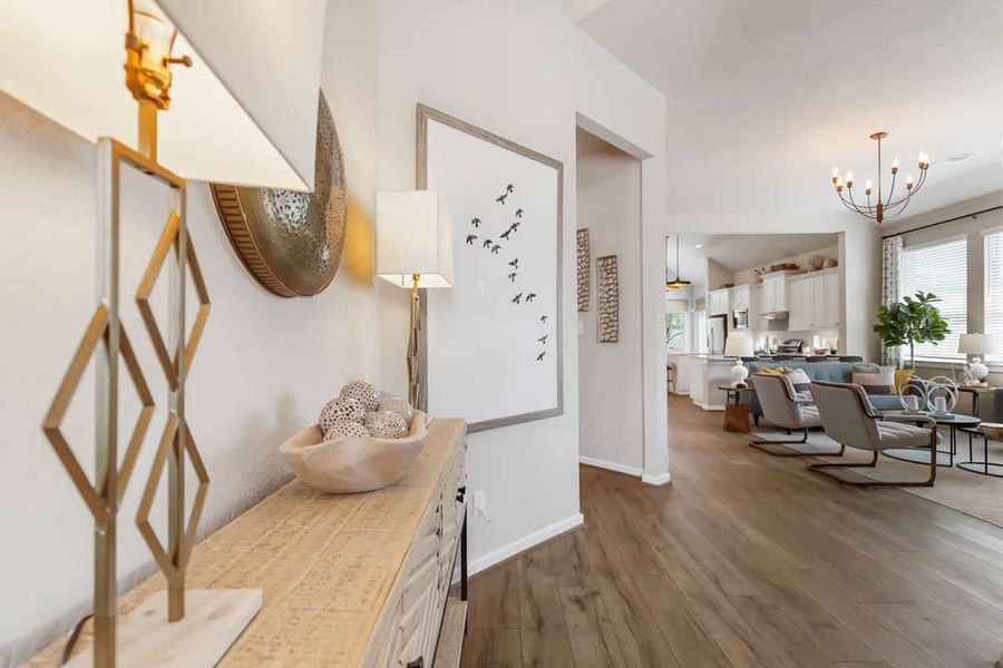 Representative furnished interior of a home built from the Oakley by Chesmar Homes in The Trails, New Caney (Image 5).