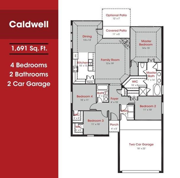 2D floor plan layout of this home in , Bay City, TX (Image 5). 2D floor plan layout of this home in , Bay City, TX (Image 5).