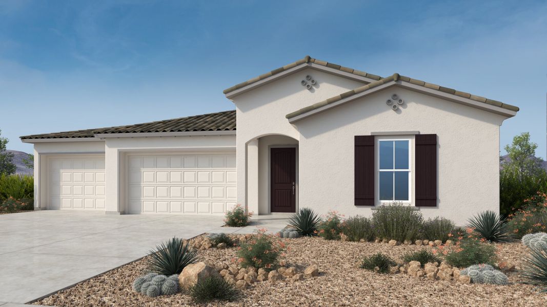 Representative exterior photo of a completed home built from the Wren by Taylor Morrison in Verdin Odyssey Collection, Phoenix, AZ (Image 1).