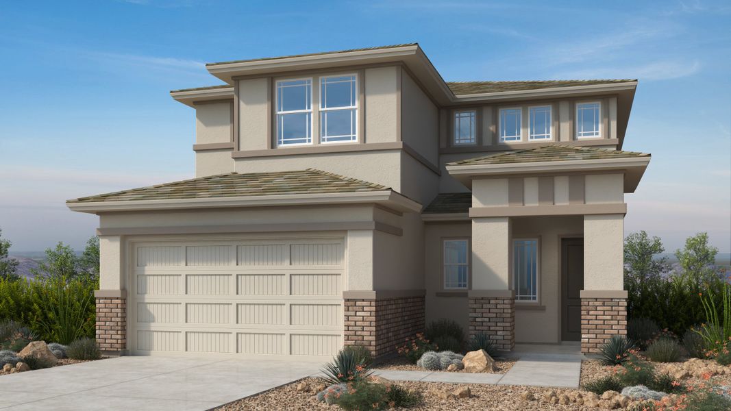 Front exterior of a home in the Verdin Discovery Collection community, located in Phoenix, AZ (Image 10).