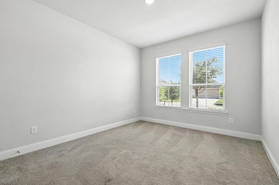 Downstairs bedroom, with split bathroom