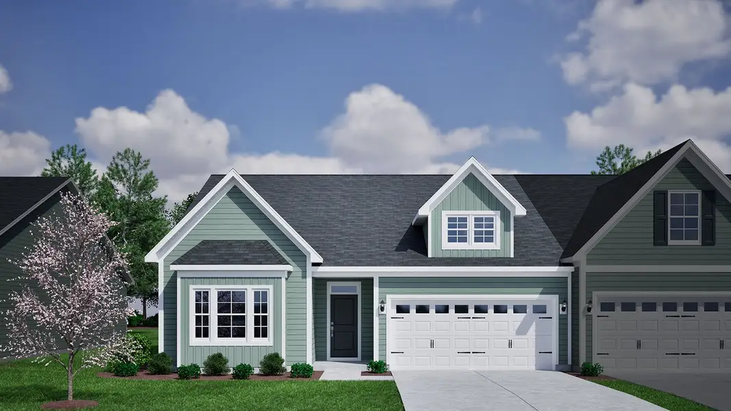 Representative exterior photo of a completed home built from the Jacob - Vanguard Collection by Mungo Homes in Fieldstone, Lexington, NC (Image 2).