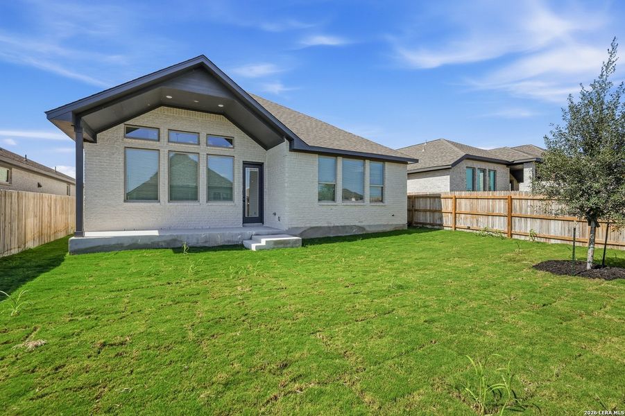 Exterior details and patio area of a home in Alsatian Oaks, Castroville (Image 4).