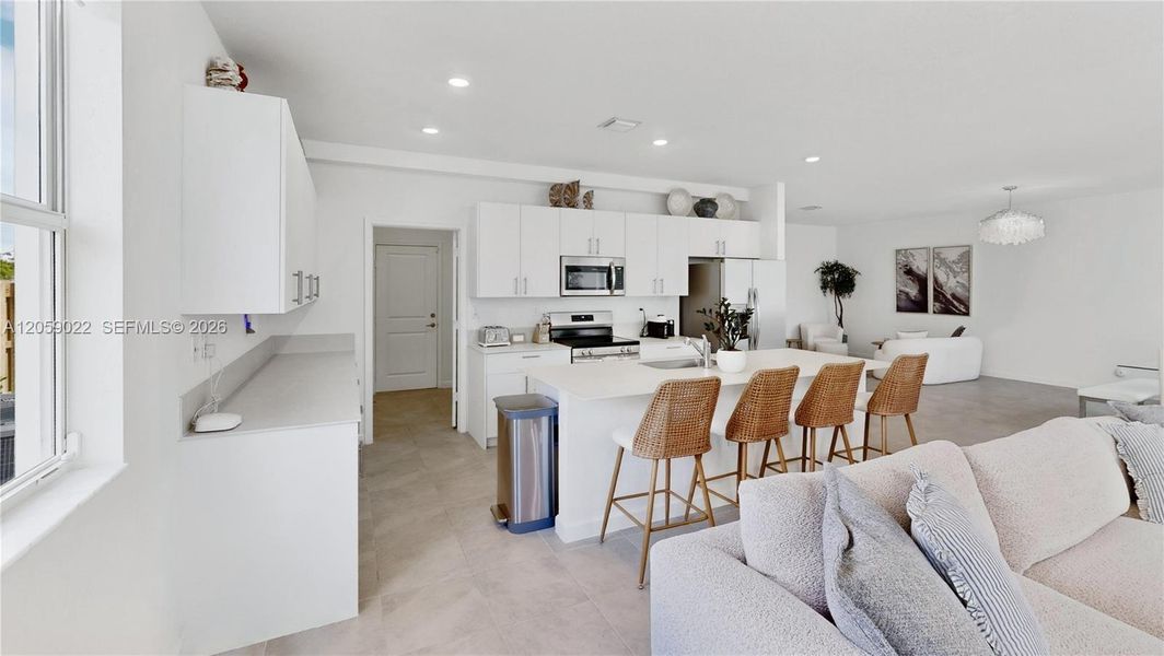 Furnished interior view inside a new home in , Homestead (Image 9). Furnished interior view inside a new home in , Homestead (Image 9).