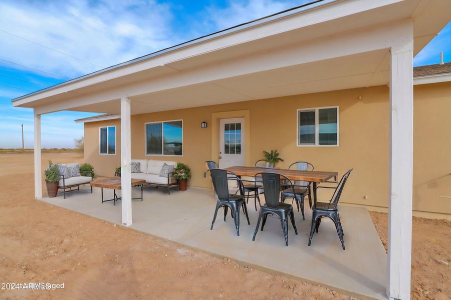 Staged Back Patio