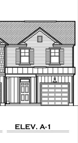 Exterior rendering of this home design in Meece Townhomes, Easley, SC (Image 4).