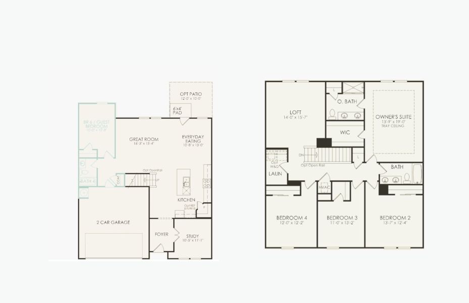 2D floor plan layout of this home in Waterways, Richmond Hill, GA (Image 3).