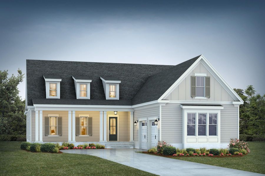 Representative exterior photo of a completed home built from the Arrow Wood by Homes by Dickerson in Nexton, Summerville, SC (Image 1). Representative exterior photo of a completed home built from the Arrow Wood by Homes by Dickerson in Nexton, Summerville, SC (Image 1).