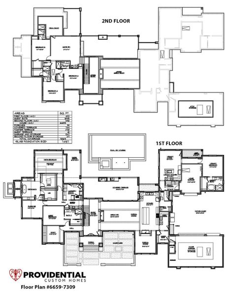 2D floor plan layout for the Plan 7309 by PROVIDENTIAL CUSTOM HOMES in 1830 Place, Argyle, TX (Image 1). 2D floor plan layout for the Plan 7309 by PROVIDENTIAL CUSTOM HOMES in 1830 Place, Argyle, TX (Image 1).