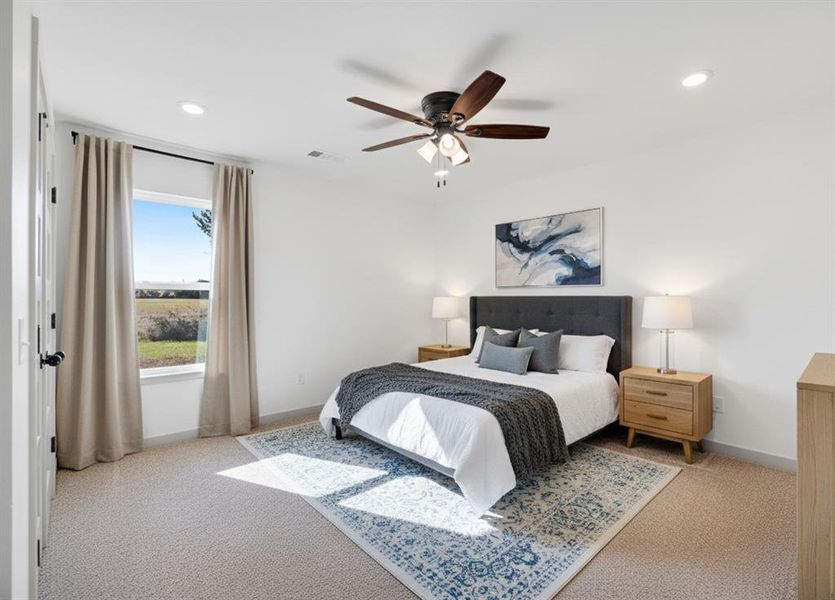 Furnished interior view inside a new home in , Powderly (Image 8).