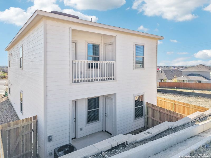Exterior details and patio area of a home in Magnolia Village, San Antonio (Image 34). Exterior details and patio area of a home in Magnolia Village, San Antonio (Image 34).