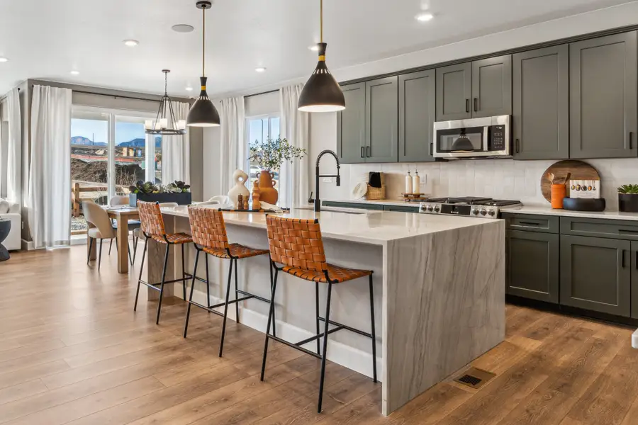 Furnished interior view inside a new home in Trailstone, Arvada (Image 9).