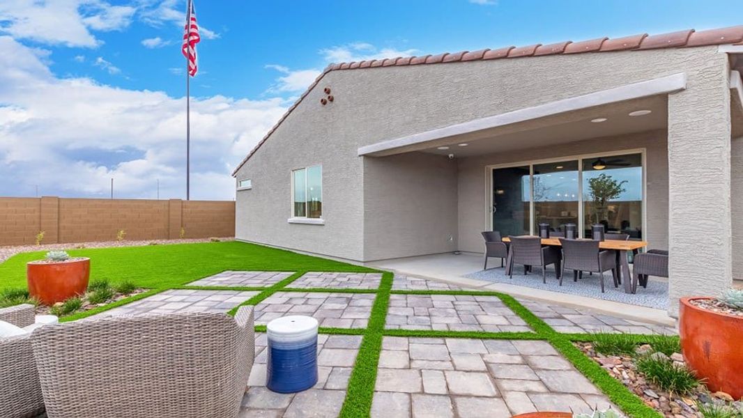 Representative exterior photo of a completed home built from the Sapphire by Taylor Morrison in Paradisi Encore Collection, Surprise, AZ (Image 22).