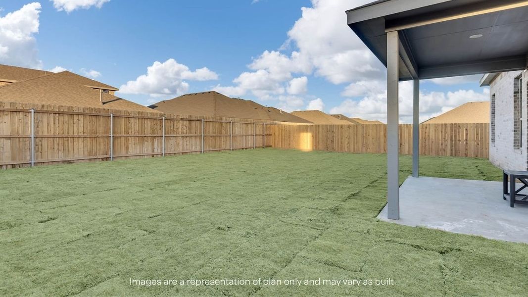 Exterior details and patio area of a home in Allen Farms, Lubbock (Image 25).