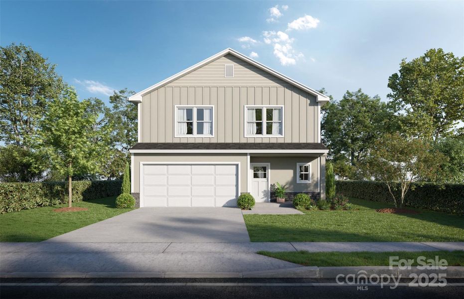 Front exterior of a new home in , Kannapolis, NC, highlighting curb appeal (Image 1). Front exterior of a new home in , Kannapolis, NC, highlighting curb appeal (Image 1).