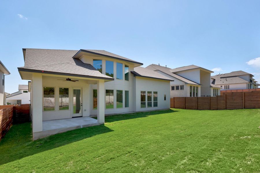 Exterior details and patio area of a home in Provence, Austin (Image 26).