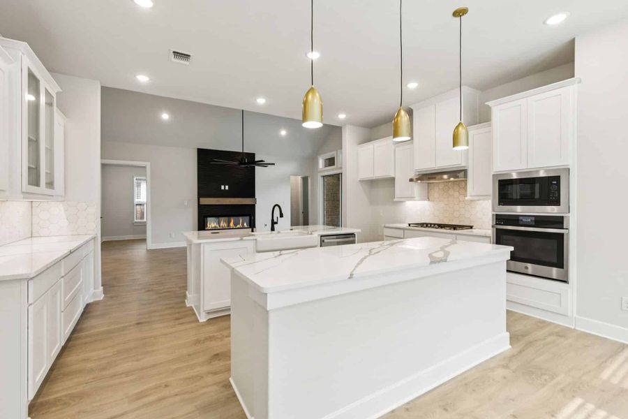 Furnished interior view inside a new home in Trinity Falls, McKinney (Image 8).