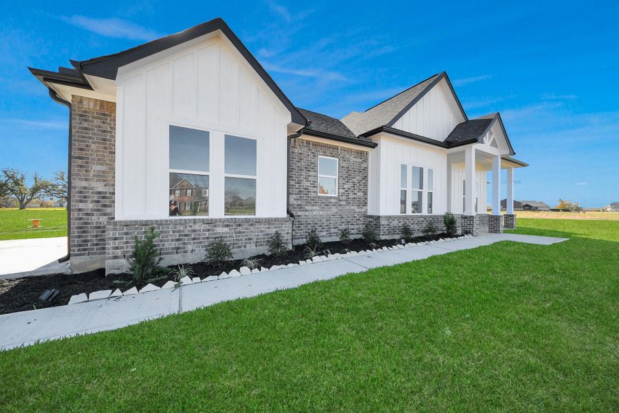 Beautiful landscaped walkway