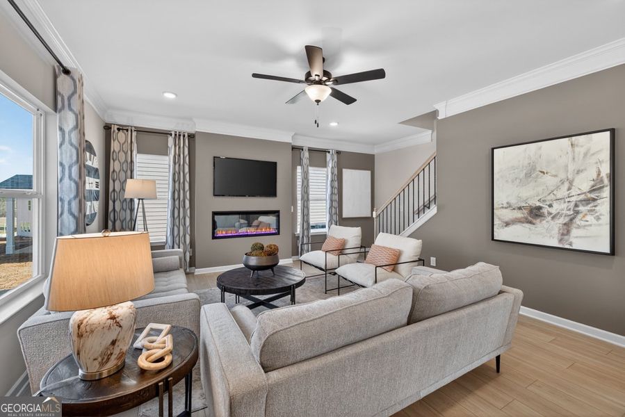 Furnished interior view inside a new home in Bryson Farms, Byron (Image 7). Furnished interior view inside a new home in Bryson Farms, Byron (Image 7).