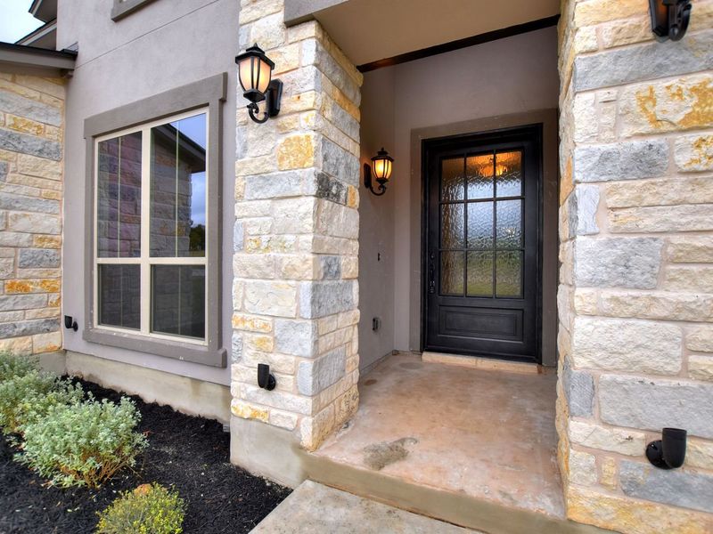 Representative exterior details of a home built from the Madera II by Giddens Homes in Scofield Farms Estates, Georgetown (Image 113).