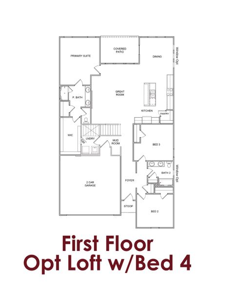 2D floor plan layout for the Aurora by Chafin Communities in Garland Meadows, Cartersville, GA (Image 5). 2D floor plan layout for the Aurora by Chafin Communities in Garland Meadows, Cartersville, GA (Image 5).