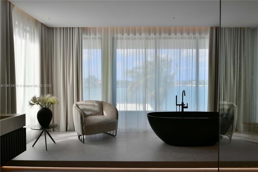 Furnished interior view inside a new home in , Miami Beach (Image 11).