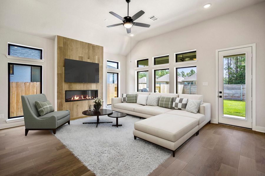 Furnished interior view inside a new home in ARTAVIA, Conroe (Image 28).
