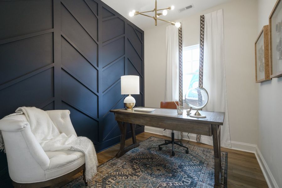 Representative furnished interior of a home built from the The Kensington A by Cothran Homes in Reidville Town Center, Reidville (Image 36).