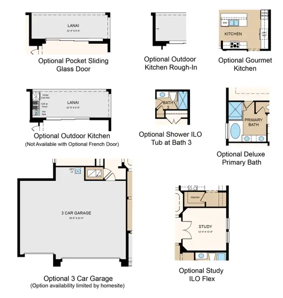 2D floor plan layout of this home in Tiburon, Nokomis, FL (Image 3).