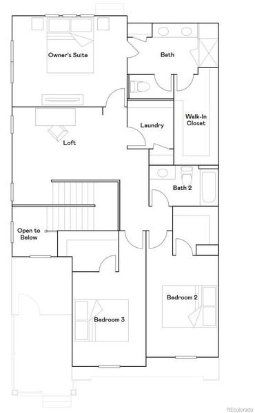 2D floor plan layout of this home in Timber Lark, Fort Collins, CO (Image 3). 2D floor plan layout of this home in Timber Lark, Fort Collins, CO (Image 3).